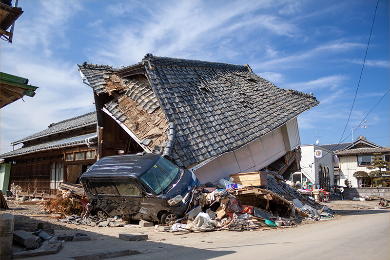 東日本大震災での被災の様子